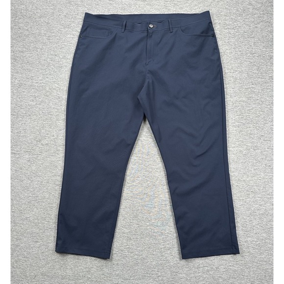 Public Rec Pants Mens 42x27 Blue Dealmaker Performance Workday Stretch Golf - Picture 1 of 9